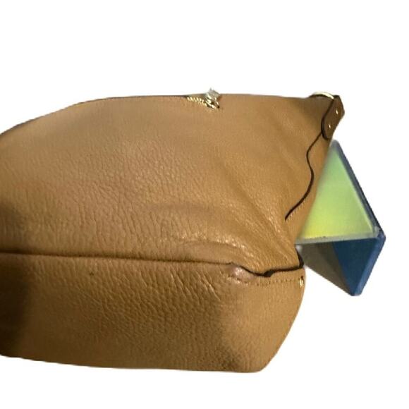 Coach 2Way Bag Abby Duffle Cognac Goldtone F31507 Leather Hobo + Crossbody Strap - Picture 6 of 15